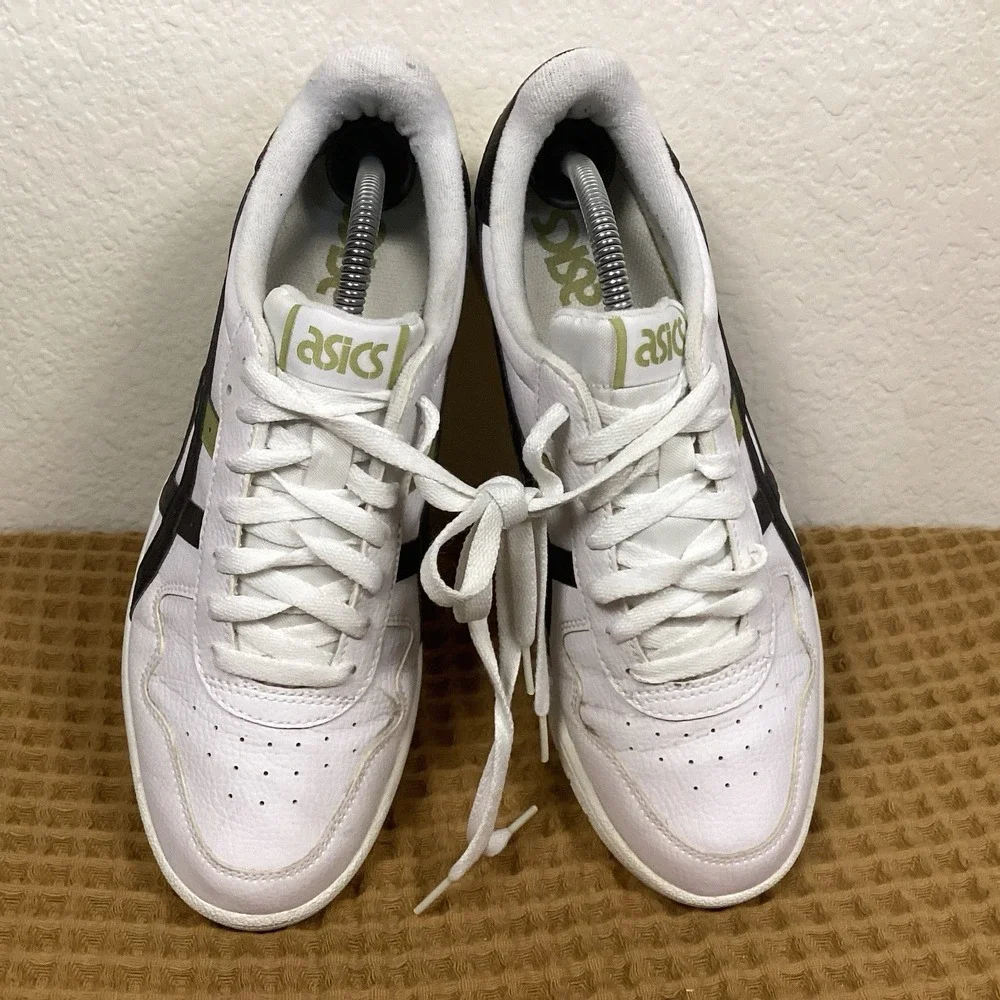 Asics Japan S 'White Black Yellow Mens Size 9 Leather Shoes Sneakers